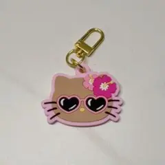ハローキティ アクリルキーホルダー ハイビスカス サングラス