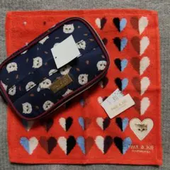 新品 ポール&ジョー ヌネット 猫 ポーチ & ハンドタオル