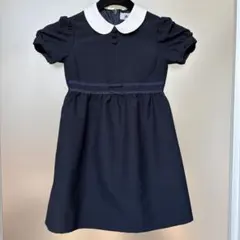 ネイビー 半袖　ワンピース Dressage 110 ドレサージュ　紺　お受験