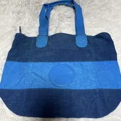 キプリング　Kipling トートバッグ　大容量　水色