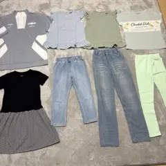 キッズ服セット（Tシャツ、パンツ、スカート）