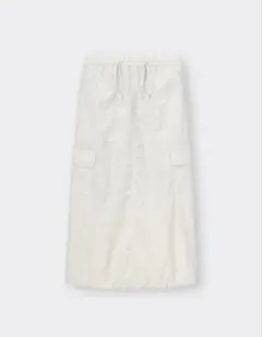 『ジーユー』テックカーゴロングスカート 丈標準 3XL ナチュラル 大きいサイズ