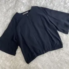 【美品】セオリーリュクス　ジップアップブルゾン　ネイビー　38サイズ