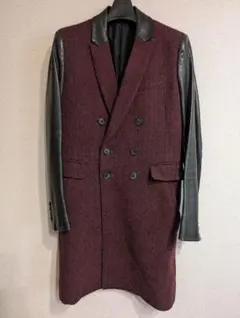 DIET BUTCHER SLIM SKIN／袖レザーチェスターコートのサムネイル