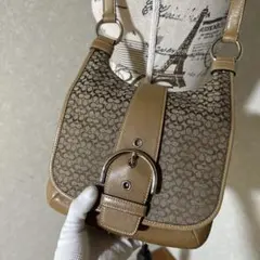 COACH コーチ ミニ ソーホー シグネチャー ショルダーバッグ ブラウン 美