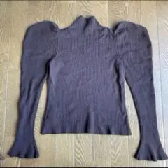 herlipto Volume Sleeve Rib KnitTopパオンニット
