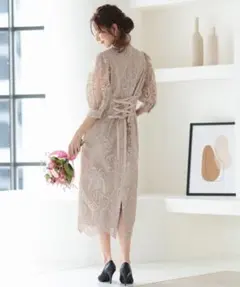 〈お値下げ中〉【美品・Sサイズ】haremode エンブロイダリーコクーンドレス