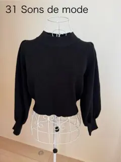 【美品】31 Sons de mode ハイネックニット黒