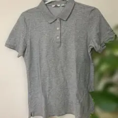 ユニクロ　XL グレー　半袖　ポロシャツ　usedのサムネイル