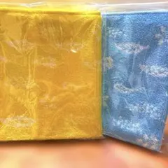 北欧調ジャカードタオル オリジナル ボタニカル柄オーガニックハンドタオル　2枚