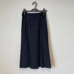 BLUE LABEL ネイビー 花柄 フレアスカート 38のサムネイル