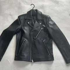 ★未使用★ LIDNM ブラック レザー ダブルライダースジャケット
