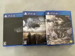 PS4 ゲームセット：FFXV, FFVII, MHワールド