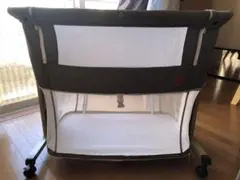 【美品】HZDMJベビーベッド ベージュ たまひよごろ寝マット・メリー付き HZDMJ ベビーベッド たまひよ 持ち運べる！体圧分散洗えるごろ寝