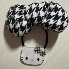 サンリオ シークレットヘアゴム キティ【千鳥柄】