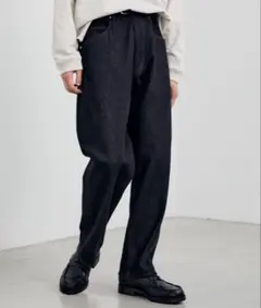 WYM LIDNM デニム ブラック L LOOSE FIT DENIM ウィム