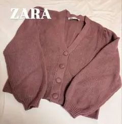 zara ザラ ニットカーディガン　ピンク Mサイズのサムネイル