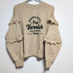 サマンサモスモス　レースロゴ入りスウェット