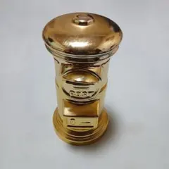郵便ポスト型 貯金箱 ゴールドカラー