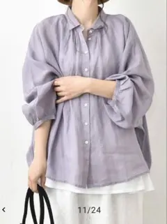 hughug hagumu ハグム　リネンドルマンシャツ