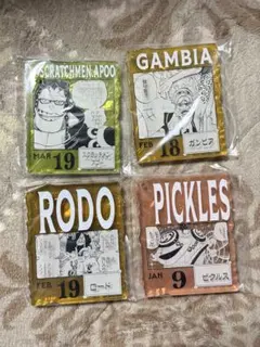 ワンピース　アクリルブロック　アプー　ロード　ガンビア　ピクルス 4点セット