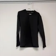 HIDEAWAYS BLACK Vネック長袖カットソー 黒のサムネイル