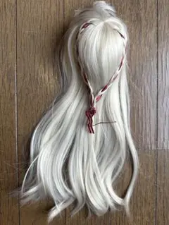 ドール用ウィッグ 白 ロングヘア 編み込み pullip Blythe