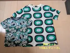 ユニクロ☓マリメッコ　親子ペア Tシャツセット 110cm & レディースLのサムネイル