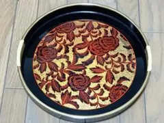 合成漆器　丸盆　直径約３２cm