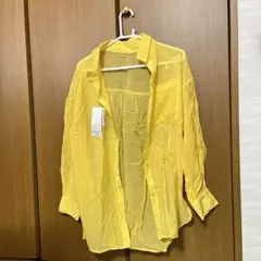 新品 シアーシャツ イエロー