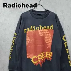 レディオヘッド 希少 creep ロング Tシャツ ブラック L 古着