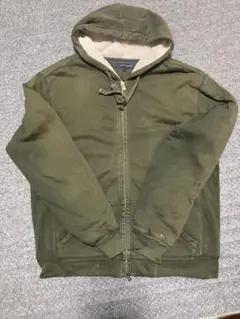古着　TOMMY HILFIGER オリーブ パーカー Lサイズ