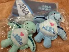 ANA HAWAII ホヌ ぬいぐるみ マスコット 2種セットのサムネイル
