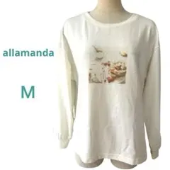 【allamandaアラマンダ】スウェット　薄手トレーナー　長袖カットソーのサムネイル
