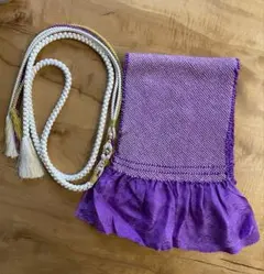 紫色の帯揚げ、帯締めのセット