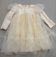 チュールワンピース　アイボリー