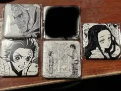 鬼滅の刃 お楽しみくじ 台本　スクエア缶バッジ 4点　竈門炭治郎　ねずこ