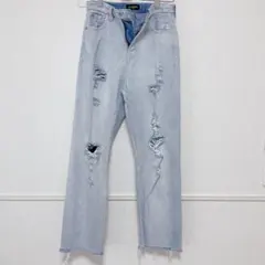 《匿名発送》RAG MACHINE ダメージデニム ストレート XSのサムネイル