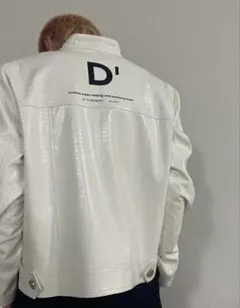 DTHEREAL クロコ型押し レザージャケット 個性派ストリート ジャケット