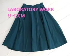 LABORATORY WORK　ダークグリーン フレアスカート　サイズMのサムネイル