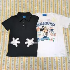 東京ディズニーシー ミッキー Tシャツ とポロシャツ セット 120cm