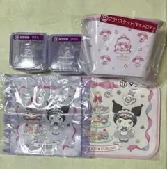 サンリオ 当りくじ マイメロ　クロミ　プラバスケット　保存容器　トート　マット