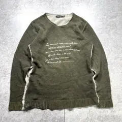 00s【archive】プリントニットセーター/Y2K/短丈/opium/お兄系