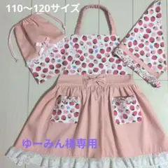 ✿ゆーみん様専用★ハンドメイド★キッズエプロン3点セット(110〜120サイズ)