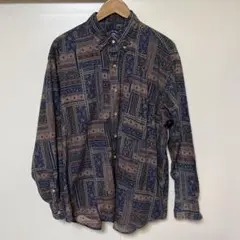 GANT SALTY DOG パターン柄 ペイズリー 長袖シャツ ネイビー系