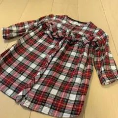 ZARA 98 チェックシャツワンピース