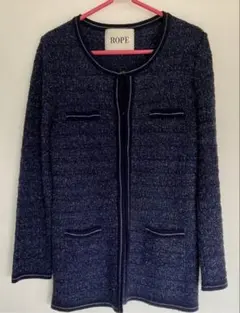 ラメ入りカーディガン　ネイビー