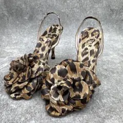 D&G Leopard Rose Slingback Heels 36のサムネイル