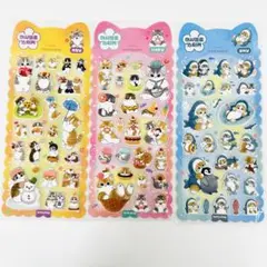 【韓国限定】モフサンド　マシュマロシール　ぷっくりシール　3種セット