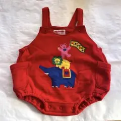 未使用　mikihouse ミキハウス ダルマオール ロンパース レトロ 85